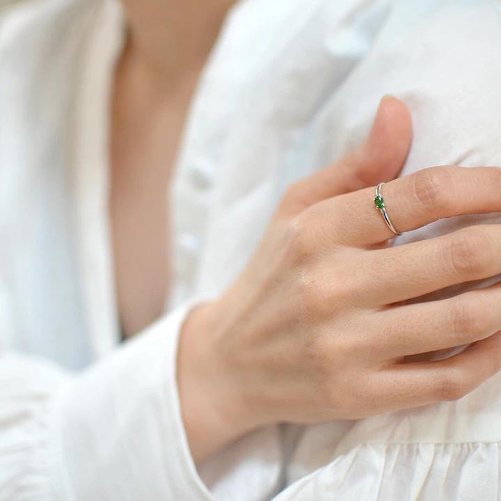 umu -アム- FINE JEWELRY STUIDIOグリーンガーネット リング 「snello」rg1277_i3.jpg