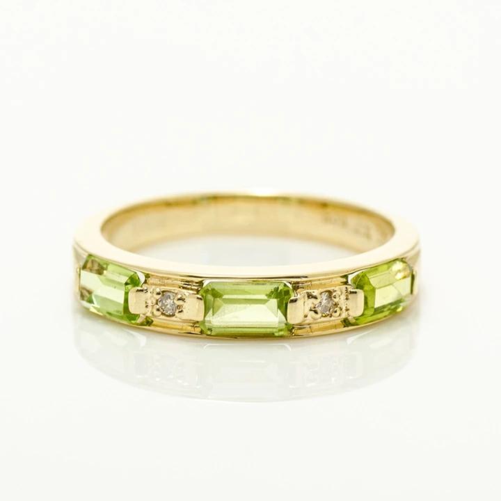 umu -アム- FINE JEWELRY STUIDIOペリドット ダイヤモンド オクタゴン リング 「lucente」rg1279_m.jpg