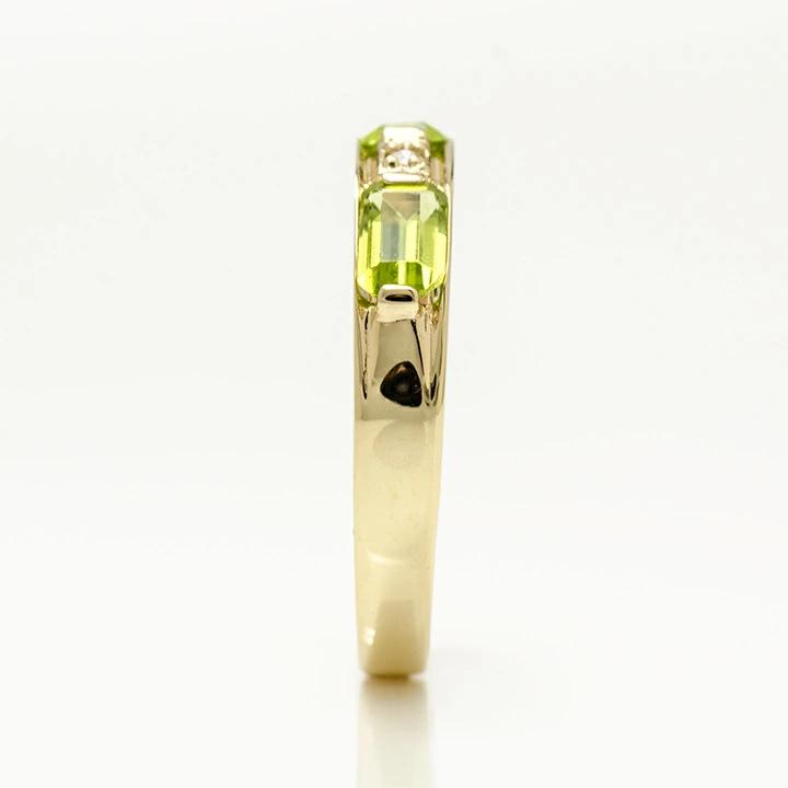 umu -アム- FINE JEWELRY STUIDIOペリドット ダイヤモンド オクタゴン リング 「lucente」rg1279_y.jpg