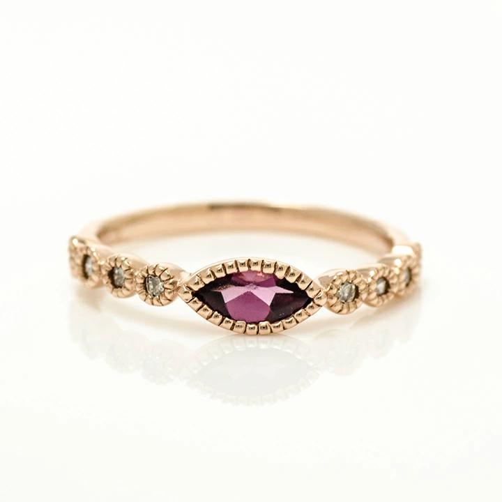 umu -アム- FINE JEWELRY STUIDIOK10 マーキス ロードライトガーネット ダイヤモンド リングrg1283_m.jpg