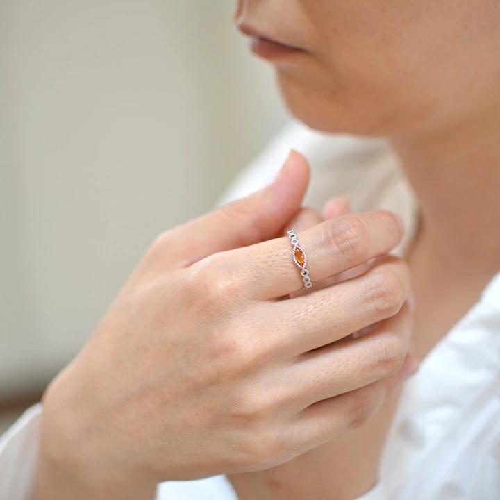 umu -アム- FINE JEWELRY STUIDIOマーキス シトリン ダイヤモンド リングrg1285_i2.jpg