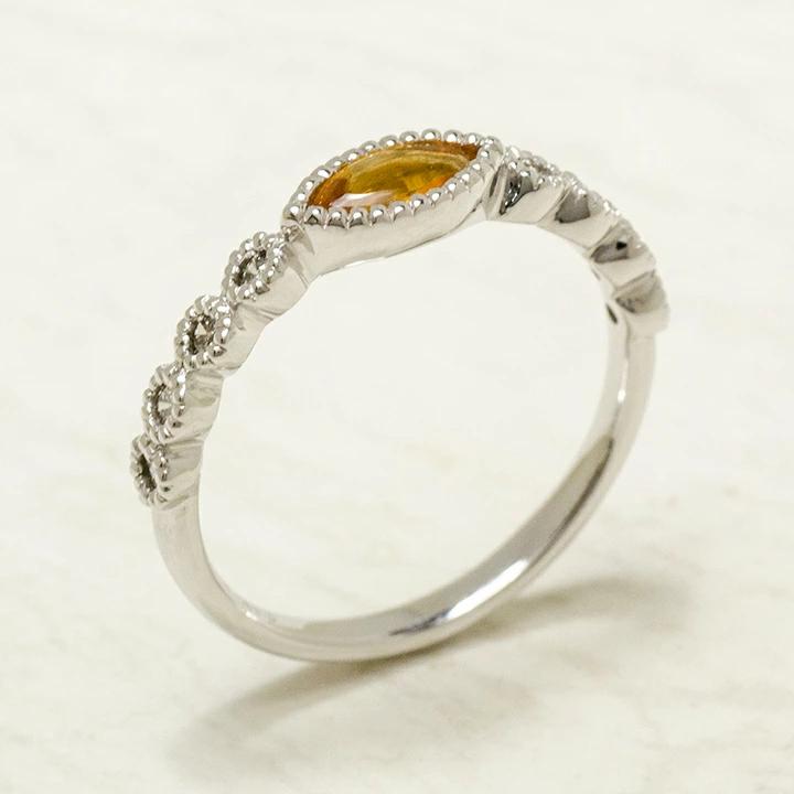 umu -アム- FINE JEWELRY STUIDIOマーキス シトリン ダイヤモンド リングrg1285_kanban2.jpg