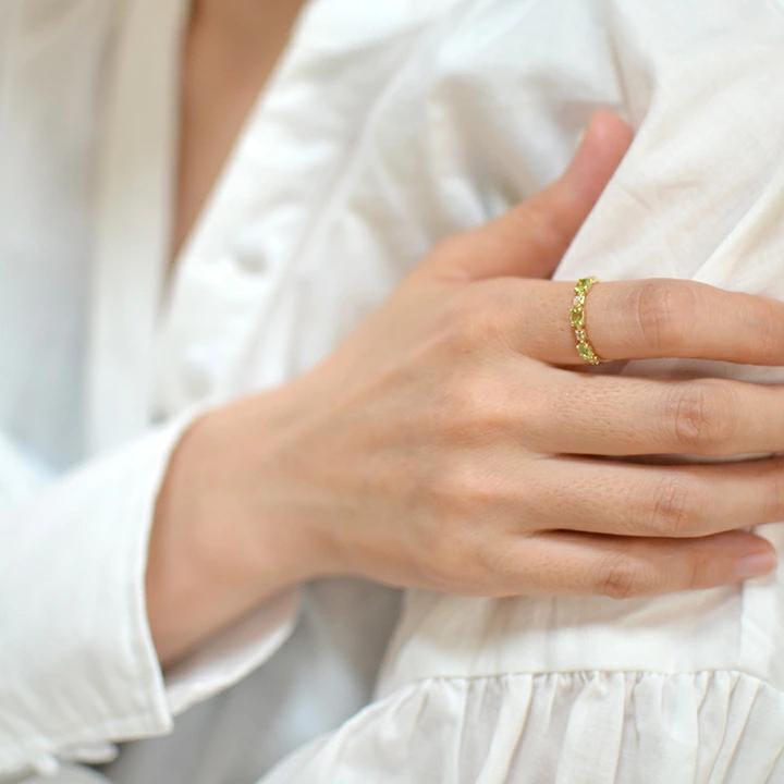 umu -アム- FINE JEWELRY STUIDIOペリドット ダイヤモンド リング 「purezza」rg1287_i3.jpg