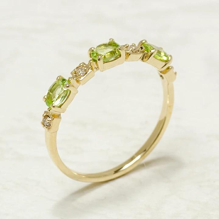 umu -アム- FINE JEWELRY STUIDIOペリドット ダイヤモンド リング 「purezza」rg1287_kanban2.jpg