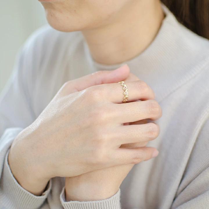 umu -アム- FINE JEWELRY STUIDIOピンクトルマリン ハート リングrg1295_i2.jpg