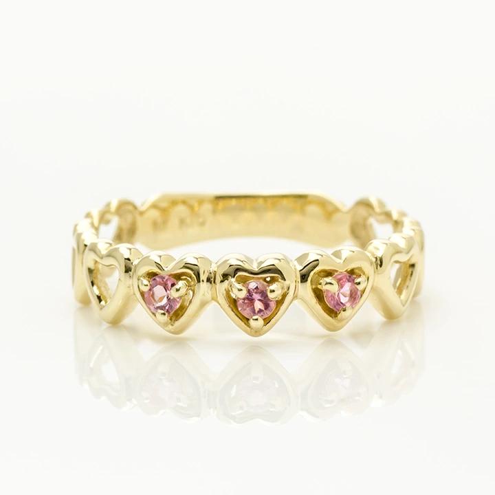 umu -アム- FINE JEWELRY STUIDIOピンクトルマリン ハート リングrg1295_m.jpg