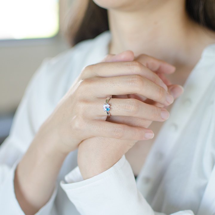 umu -アム- FINE JEWELRY STUIDIOPT900 ネオンブルーアパタイト ブルームーンストーン リングrg1297_i2.jpg