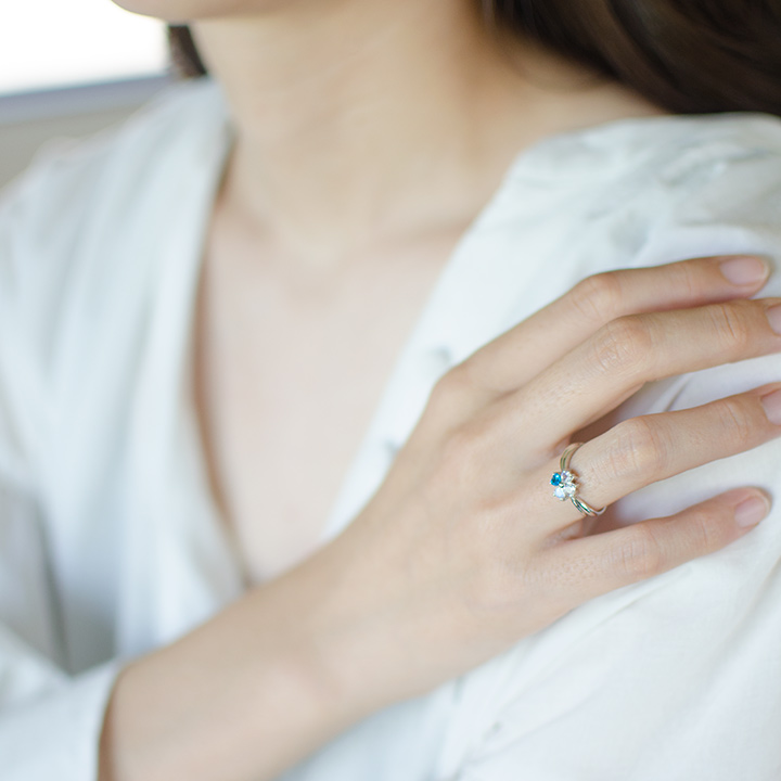 umu -アム- FINE JEWELRY STUIDIOPT900 ネオンブルーアパタイト ブルームーンストーン リングrg1297_i3.jpg
