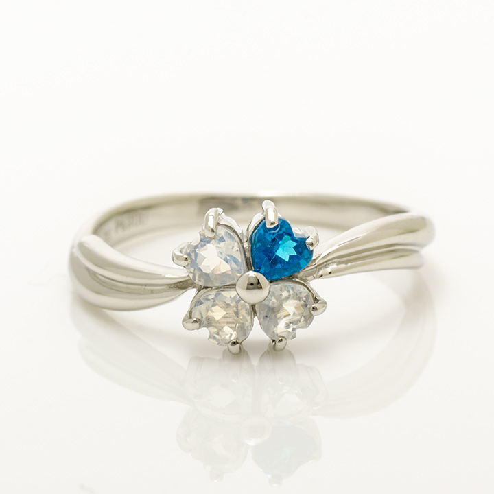 umu -アム- FINE JEWELRY STUIDIOPT900 ネオンブルーアパタイト ブルームーンストーン リングrg1297_m.jpg
