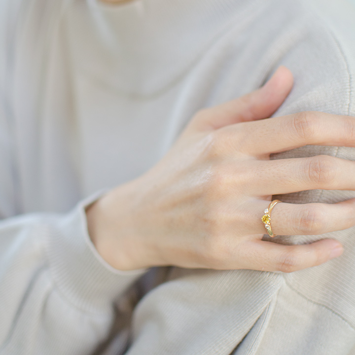 umu -アム- FINE JEWELRY STUIDIOイエローベリル ダイヤモンド リングrg1298_i3.jpg