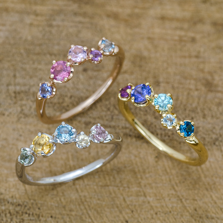 umu -アム- FINE JEWELRY STUIDIOK18 マルチカラーストーン リング 「Sunrise」rg1302_2.jpg