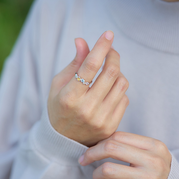 umu -アム- FINE JEWELRY STUIDIOK18 マルチカラーストーン リング 「Sunrise」rg1302_7.jpg