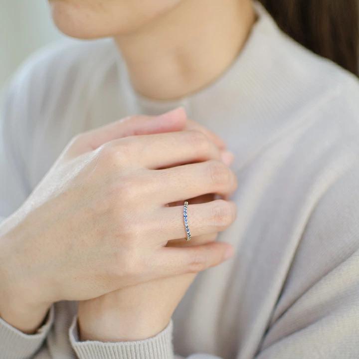 umu -アム- FINE JEWELRY STUIDIOK18 ブルーサファイア エタニティリング 「fiotto」rg1304_i2.jpg