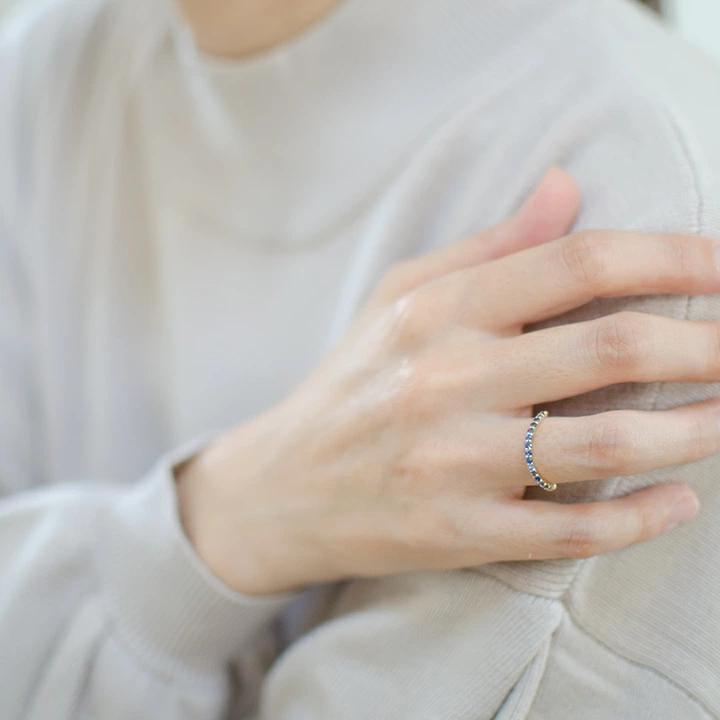 umu -アム- FINE JEWELRY STUIDIOK18 ブルーサファイア エタニティリング 「fiotto」rg1304_i3.jpg