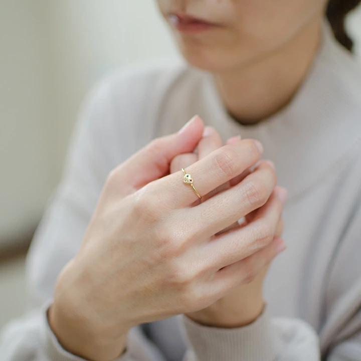 umu -アム- FINE JEWELRY STUIDIOK18 トリコロール リング ハートモチーフ 「certo」rg1306_i2.jpg