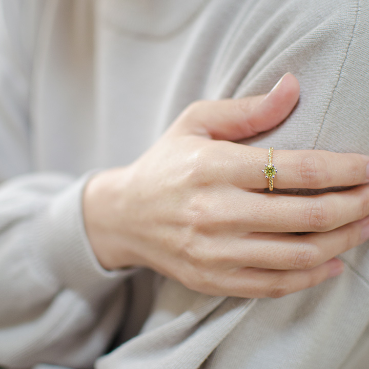 umu -アム- FINE JEWELRY STUIDIOK18/PT900 カナリートルマリン リング 「reginetta」rg1310_i3.jpg