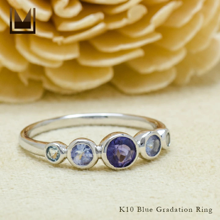 umu -アム- FINE JEWELRY STUIDIOK10 ブルーグラデーション リング 「cerchio」rg1317_1.jpg