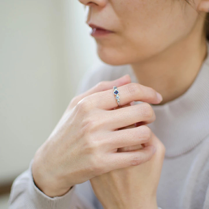 umu -アム- FINE JEWELRY STUIDIOK10 ブルーグラデーション リング 「cerchio」rg1317_i2.jpg