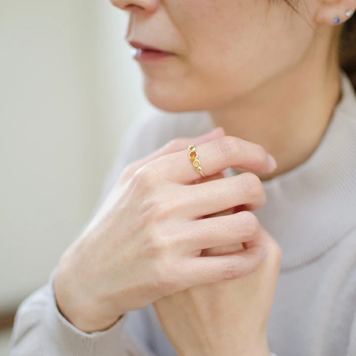 umu -アム- FINE JEWELRY STUIDIOK10 イエローグラデーション リング 「cerchio」rg1318_i2.jpg