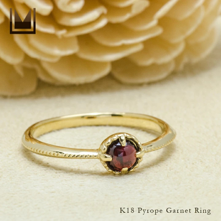 umu -アム- FINE JEWELRY STUIDIOカボション パイロープガーネット リング 「amaretto」rg1320_1.jpg