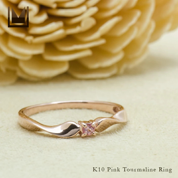 umu -アム- FINE JEWELRY STUIDIOK10 ピンクトルマリン リング 「ondina」rg1322_1.jpg