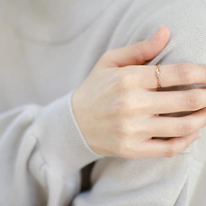 umu -アム- FINE JEWELRY STUIDIOK10 ピンクトルマリン リング 「ondina」rg1322_i3.jpg