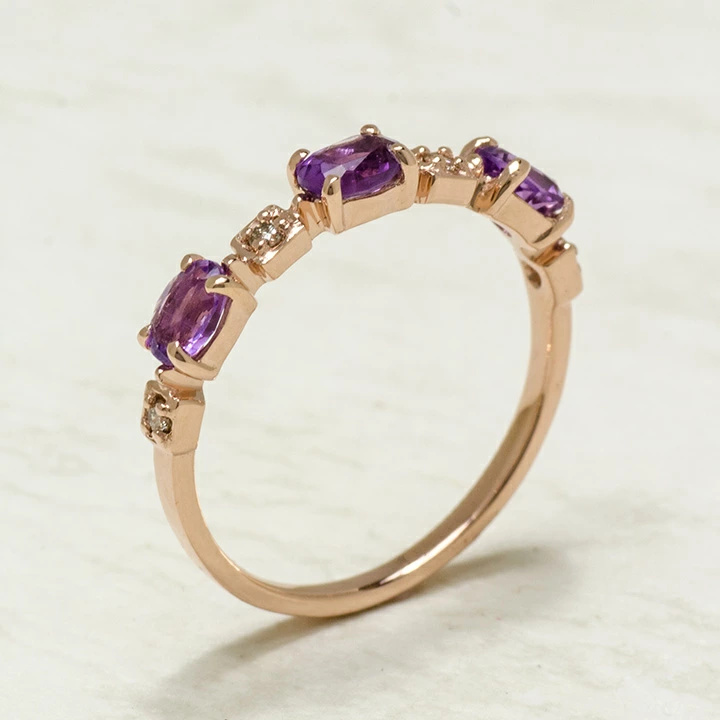 umu -アム- FINE JEWELRY STUIDIOK10 アメシスト ダイヤモンド リング 「purezza」rg1330_kanban2.jpg