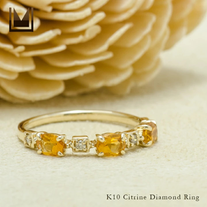 umu -アム- FINE JEWELRY STUIDIOシトリン ダイヤモンド リング 「purezza」rg1332_1.jpg