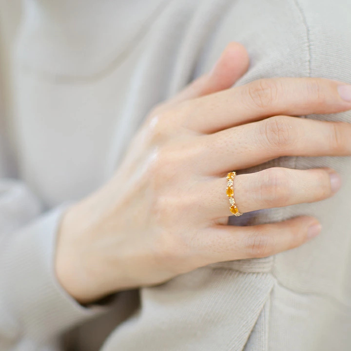 umu -アム- FINE JEWELRY STUIDIOシトリン ダイヤモンド リング 「purezza」rg1332_i3.jpg