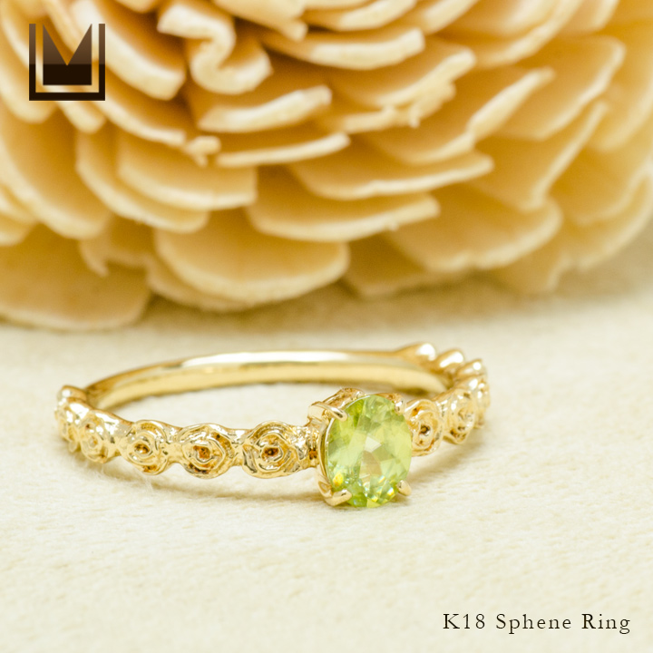 umu -アム- FINE JEWELRY STUIDIOK18 スフェーン バラモチーフ リング 「rosa」rg1335_1.jpg