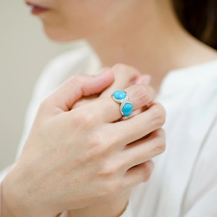 umu -アム- FINE JEWELRY STUIDIOターコイズ ダイヤモンド リングrg1347_i2.jpg