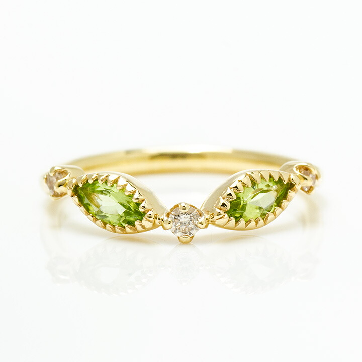 umu -アム- FINE JEWELRY STUIDIOK10 ペリドット ダイヤモンド リング 「aliare」rg1355_m.jpg