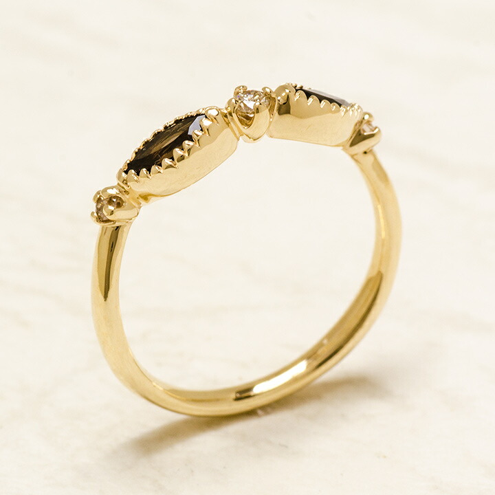 umu -アム- FINE JEWELRY STUIDIOK10 スモーキークォーツ ダイヤモンド リング 「aliare」rg1356_kanban2.jpg