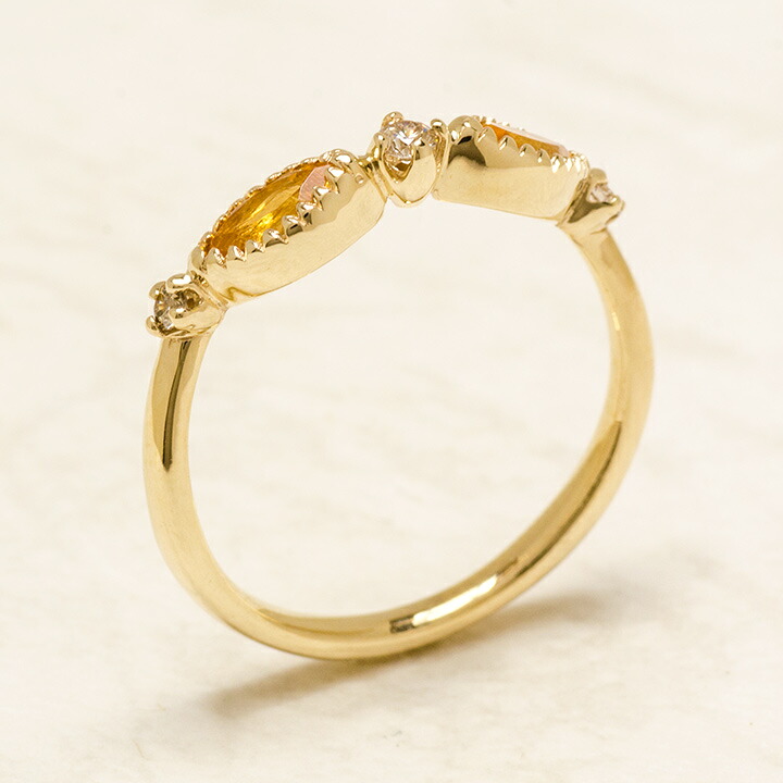 umu -アム- FINE JEWELRY STUIDIOK10 シトリン ダイヤモンド リング 「aliare」rg1357_kanban2.jpg