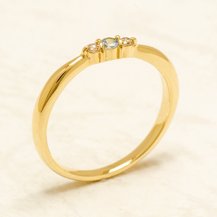 umu -アム- FINE JEWELRY STUIDIOK18 サンタマリアアクアマリン ダイヤモンド リングrg1359_kanban2.jpg