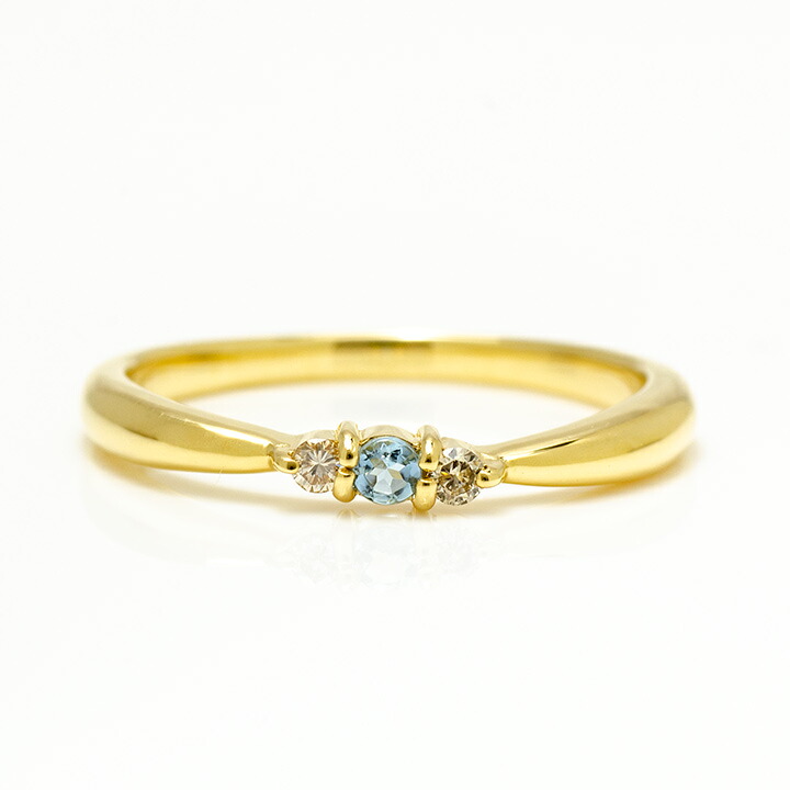 umu -アム- FINE JEWELRY STUIDIOK18 サンタマリアアクアマリン ダイヤモンド リングrg1359_m.jpg