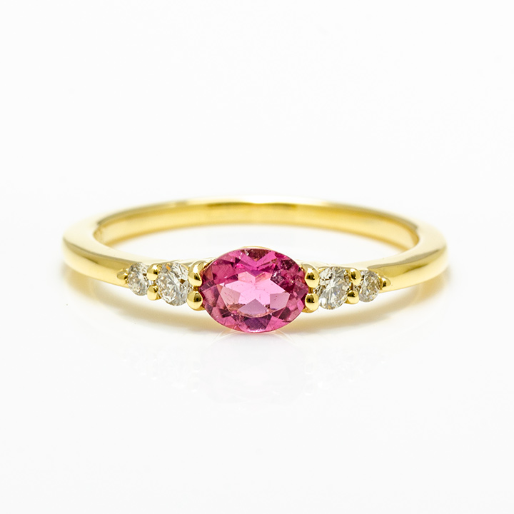 umu -アム- FINE JEWELRY STUIDIOピンクトルマリン ダイヤモンド フラワー リングrg1360_m.jpg