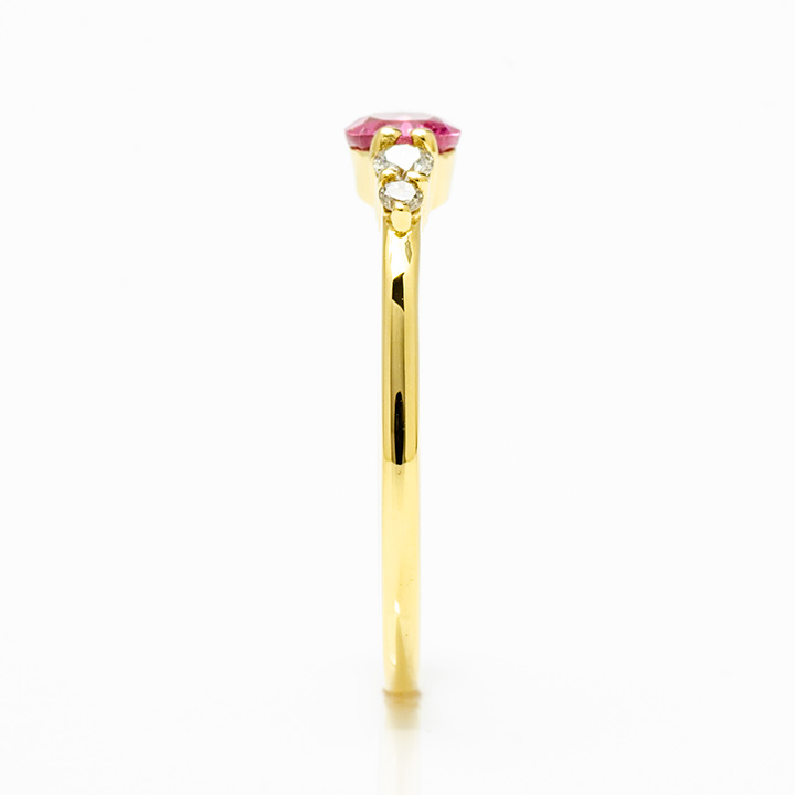 umu -アム- FINE JEWELRY STUIDIOピンクトルマリン ダイヤモンド フラワー リングrg1360_y.jpg