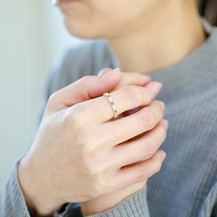 umu -アム- FINE JEWELRY STUIDIOアメシスト ローズ リング 「rosa」rg1377_i2.jpg