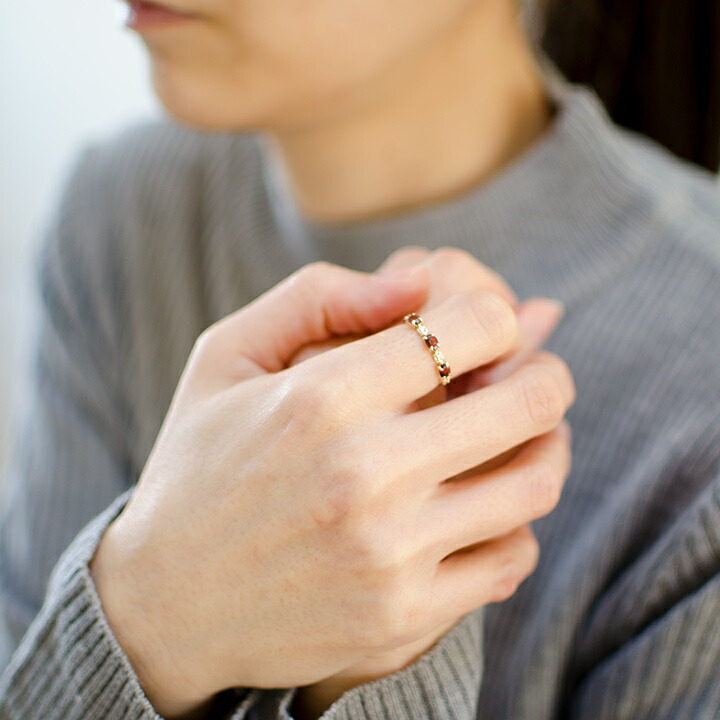 umu -アム- FINE JEWELRY STUIDIOガーネット ダイヤモンド リング 「purezza」rg1379_i2.jpg