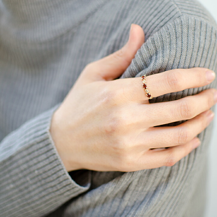 umu -アム- FINE JEWELRY STUIDIOガーネット ダイヤモンド リング 「purezza」rg1379_i3.jpg