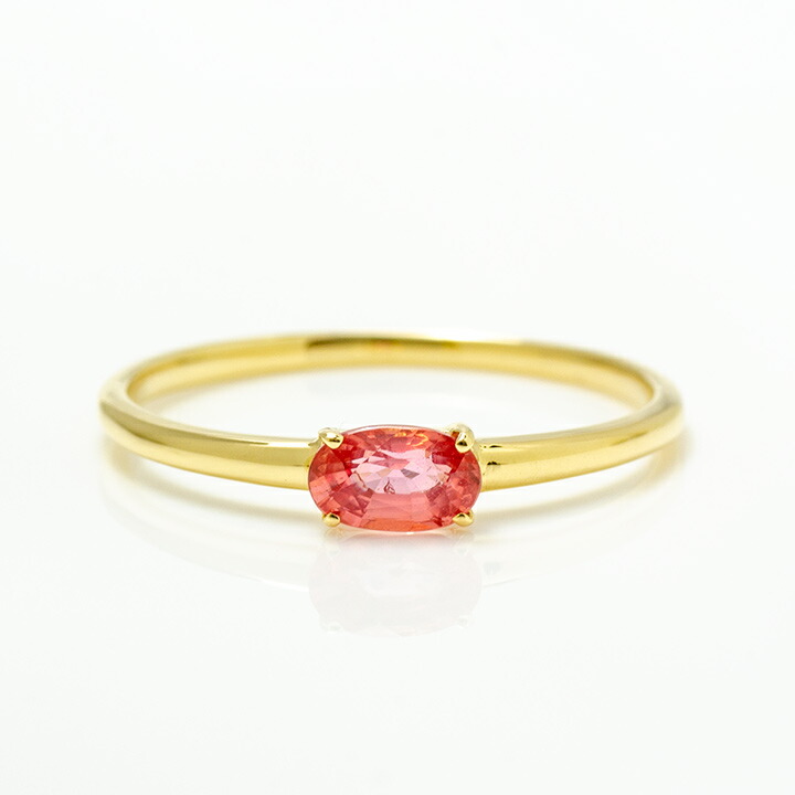 umu -アム- FINE JEWELRY STUIDIOピンキッシュオレンジサファイア リング 「snello」rg1381_m.jpg