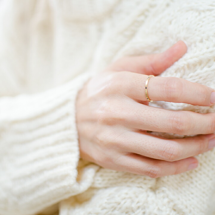 umu -アム- FINE JEWELRY STUIDIOブラックダイヤモンド コーディネート リング 「acuto」rg1384_i3.jpg