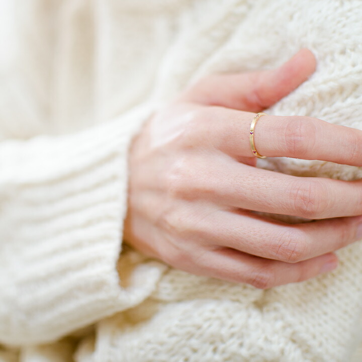 umu -アム- FINE JEWELRY STUIDIOルビー コーディネート リング 「acuto」rg1385_i3.jpg