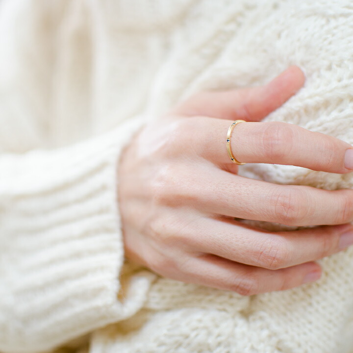 umu -アム- FINE JEWELRY STUIDIOブルーサファイア コーディネート リング 「acuto」rg1386_i3.jpg