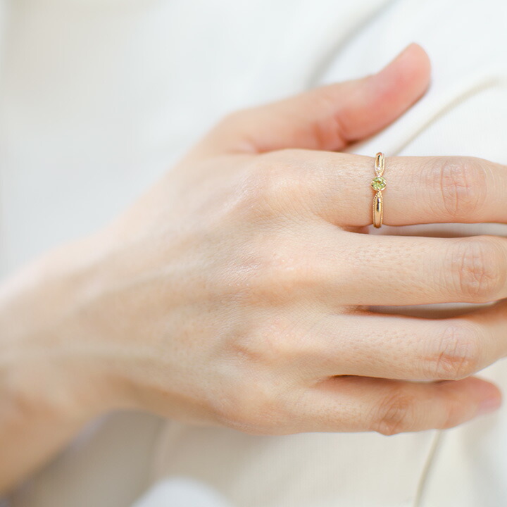 umu -アム- FINE JEWELRY STUIDIOペリドット リング 「nastro」rg1390_i3.jpg