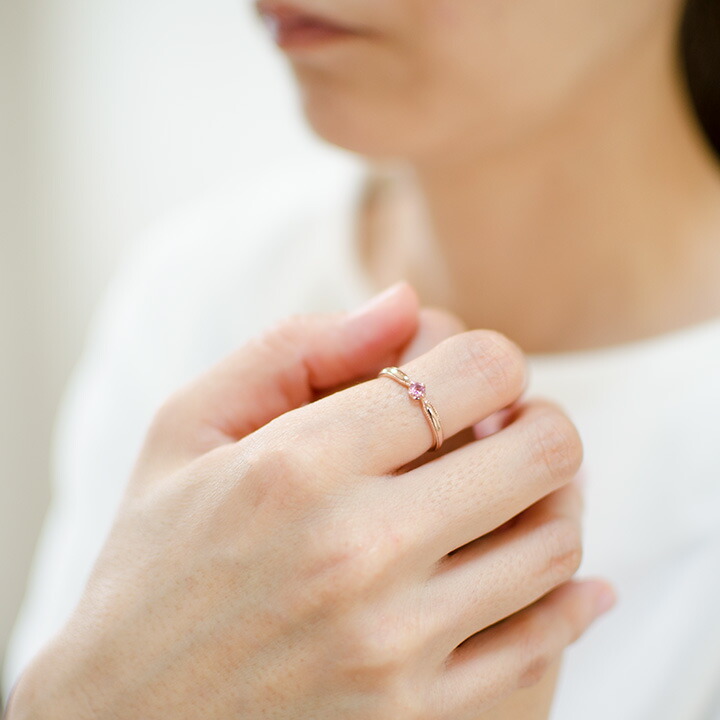 umu -アム- FINE JEWELRY STUIDIOピンクトルマリン リング 「nastro」rg1391_i2.jpg