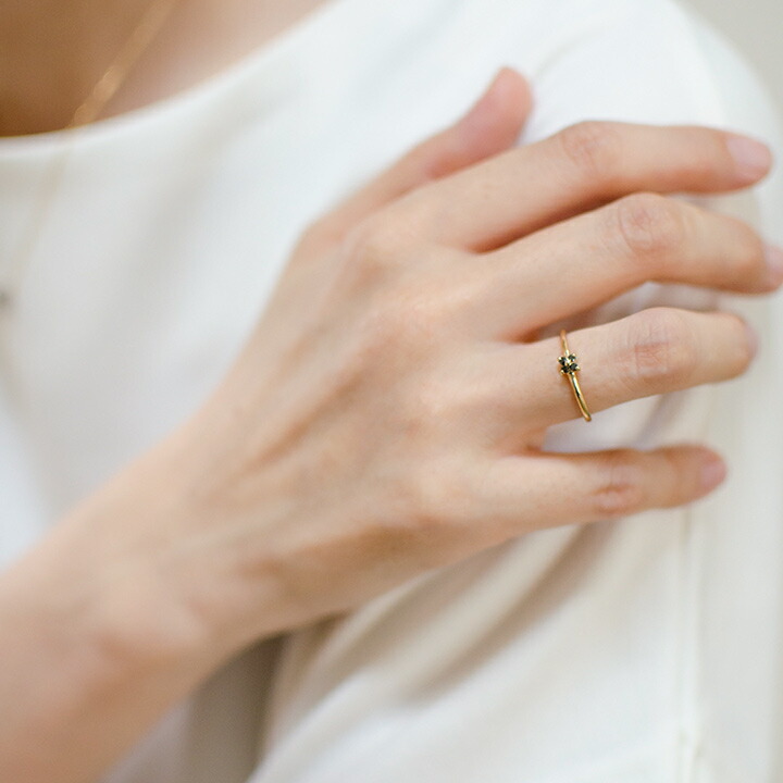 umu -アム- FINE JEWELRY STUIDIOブラックダイヤモンド フラワーモチーフ リング 「arte」rg1397_i3.jpg