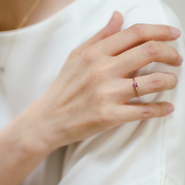 umu -アム- FINE JEWELRY STUIDIOロードライトガーネット フラワーモチーフ リング 「arte」rg1398_i3.jpg