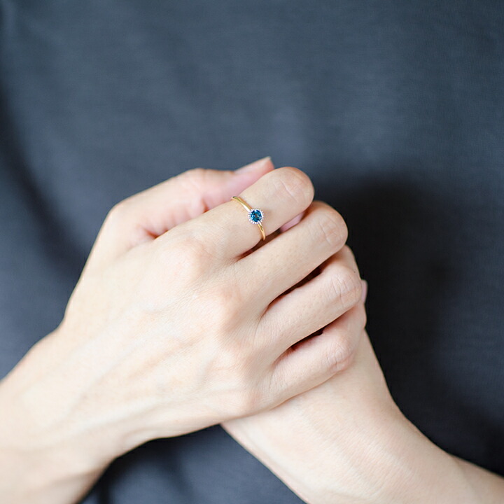 umu -アム- FINE JEWELRY STUIDIOロンドンブルートパーズ リング 「figaro」rg1408_i2.jpg
